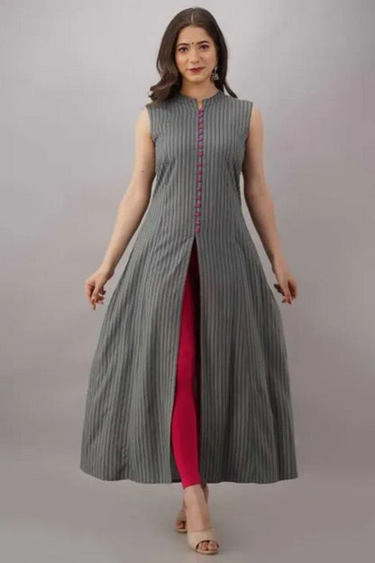 Grey rayon kurti