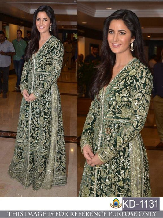 Heavy embroidered bollywood style wedding gown