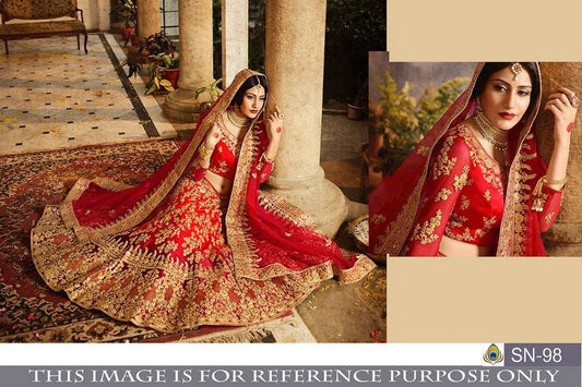 Heavy embroidered bridal wedding lehenga