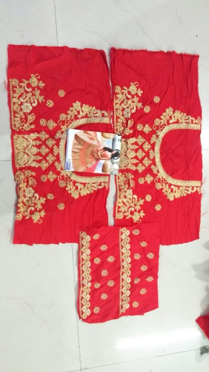 heavy embroidered red bridal wedding lehenga