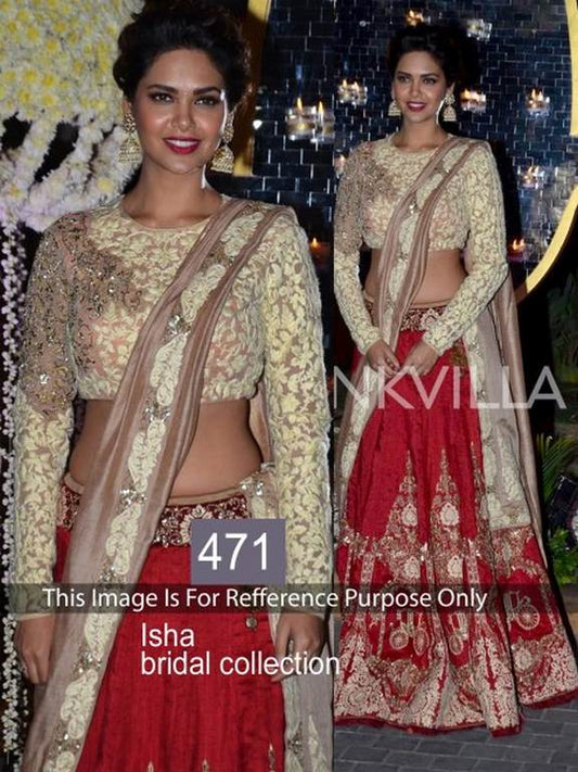 ISHA red BRIDAL red lehenga