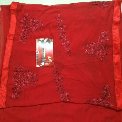 kajal agarwal beautiful red saree