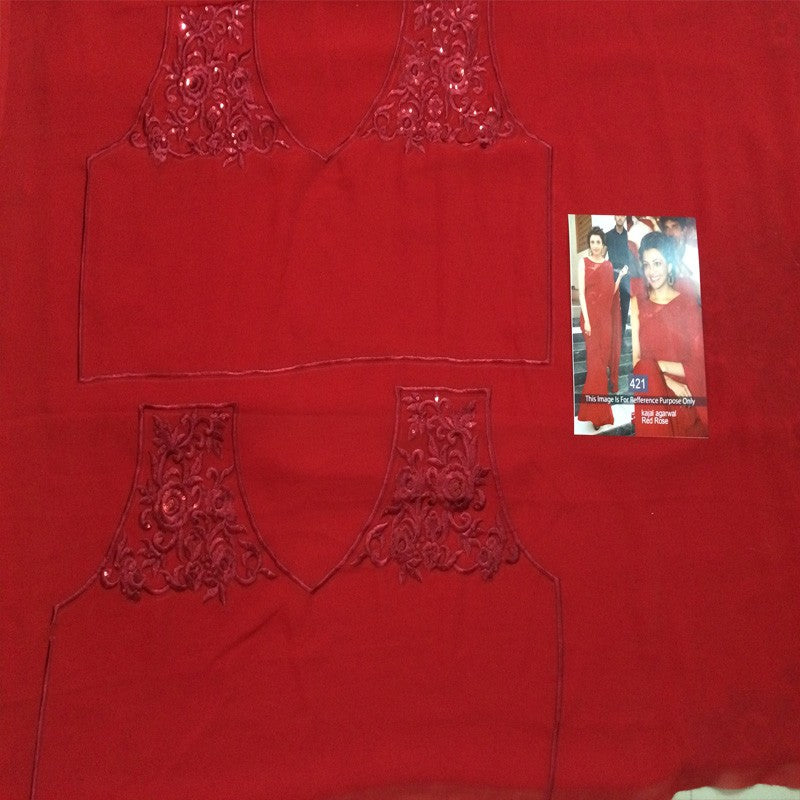 kajal agarwal beautiful red saree