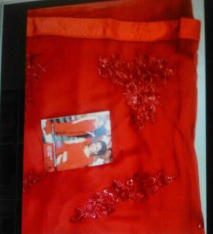 kajal agarwal beautiful red saree