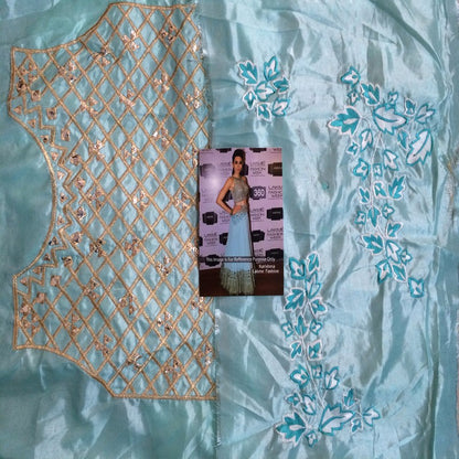 karisma lakme fashion sky blue lehenga