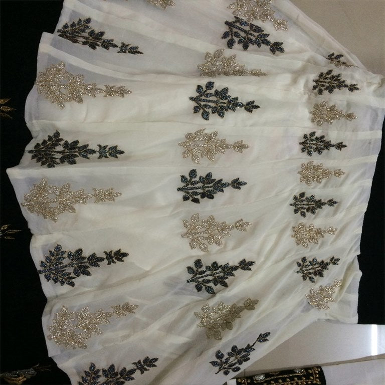 Madhuri heavy white anarkali suit