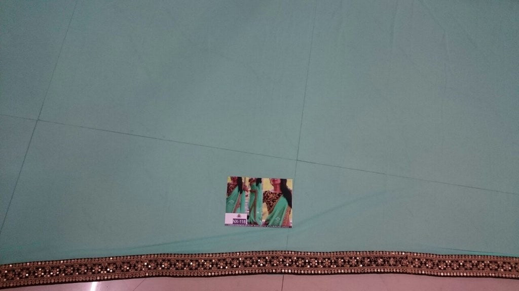 mahaveer Beautiful rama saree with heavy blouse