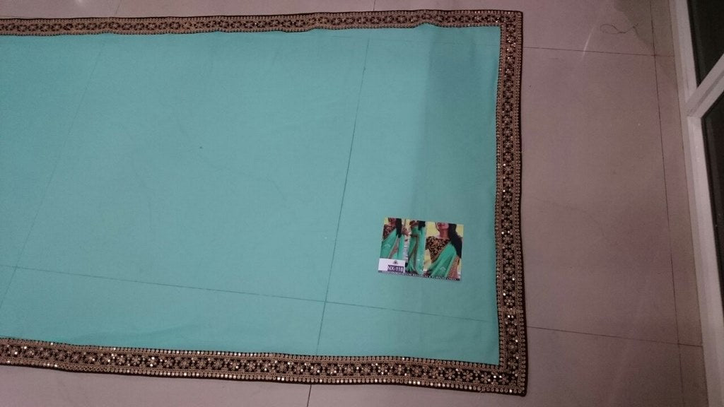 mahaveer Beautiful rama saree with heavy blouse