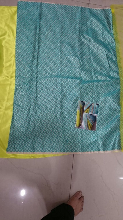 Mahaveer Designer embroidered green saree