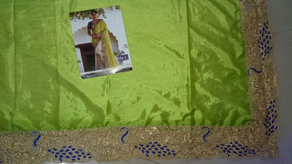 Mahaveer designer embroidered wedding saree