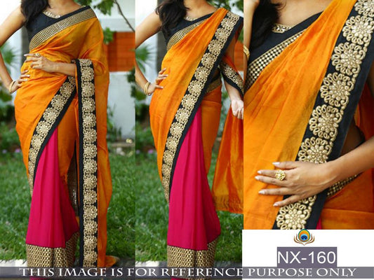 Mahaveer designer embroidered wedding saree