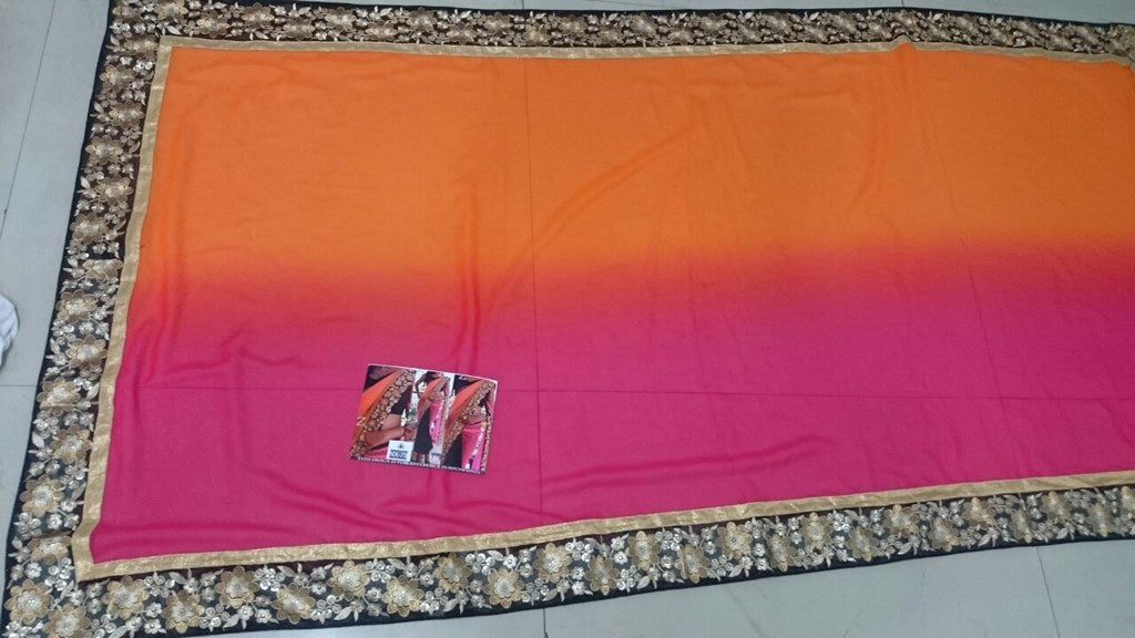 mahaveer rayon ceremonial embroidered saree