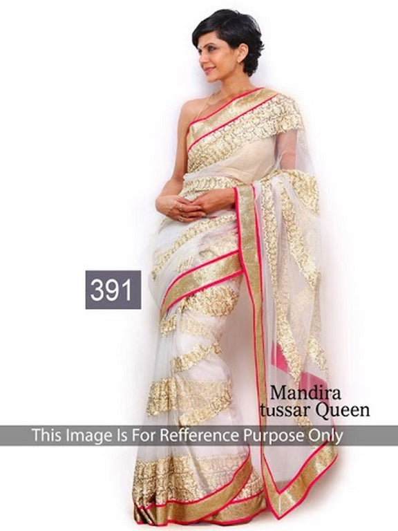 mandira tussar queen saree