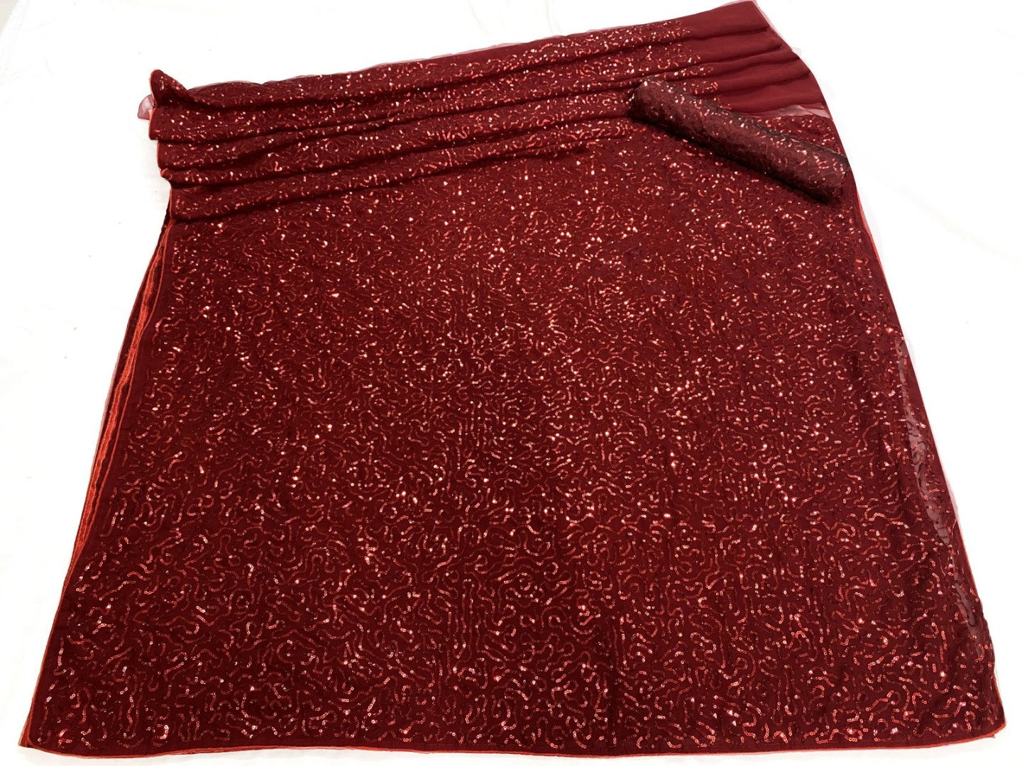 Maroon georgette full sequence work partywear saree