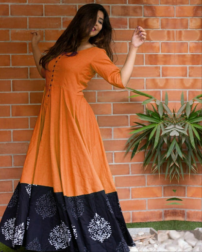 maroon rayon long gown