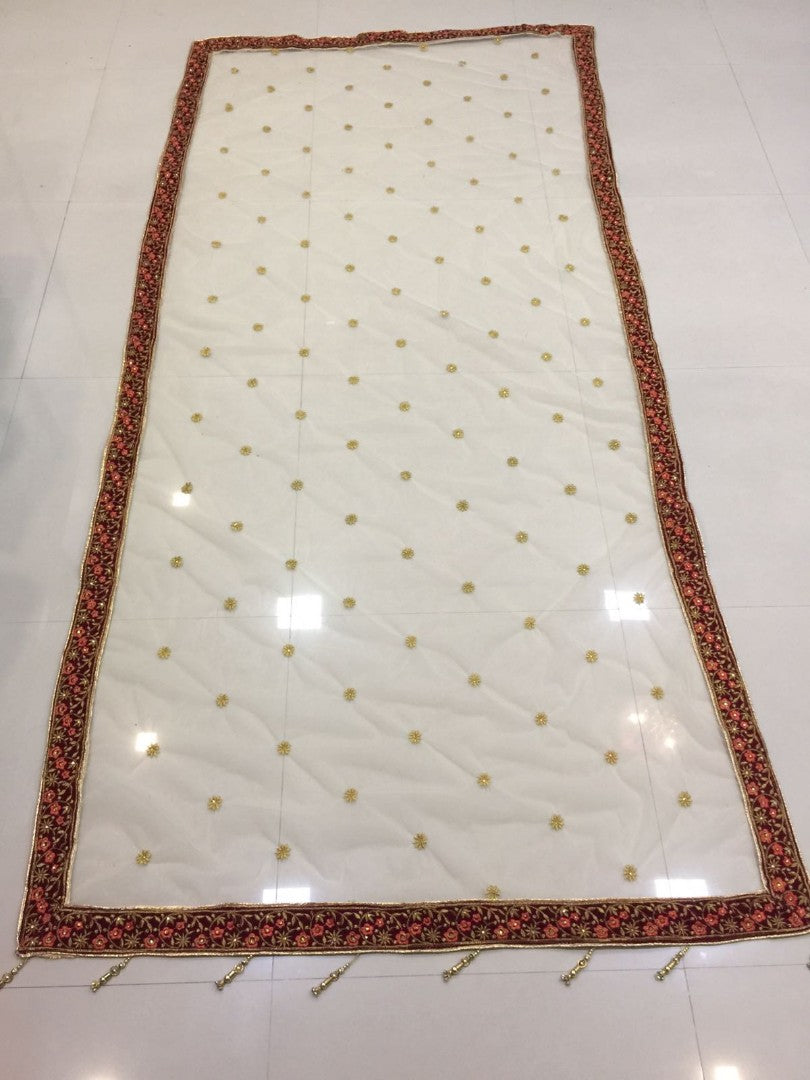 maroon velvet silk heavy embroidered bridal lehenga