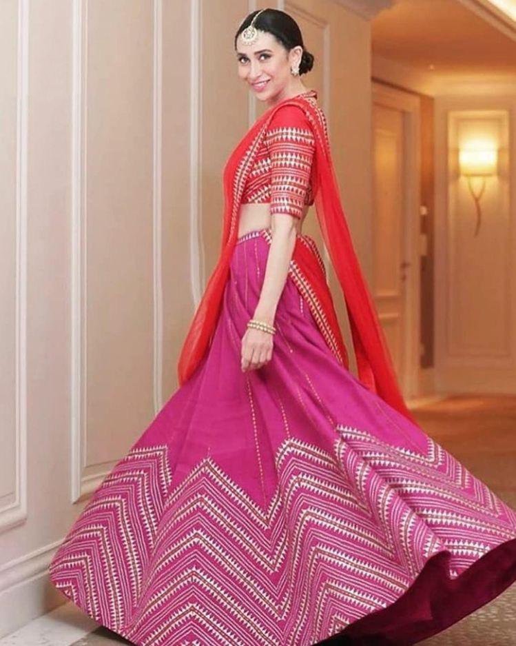 multi color combination embroidered stylist lehenga choli