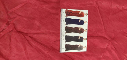 Multi colored georgette silk plain partywear saree