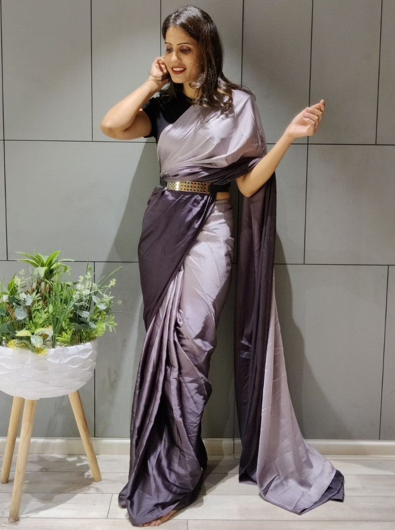 Multi shade booming silk ready to wear stylist saree