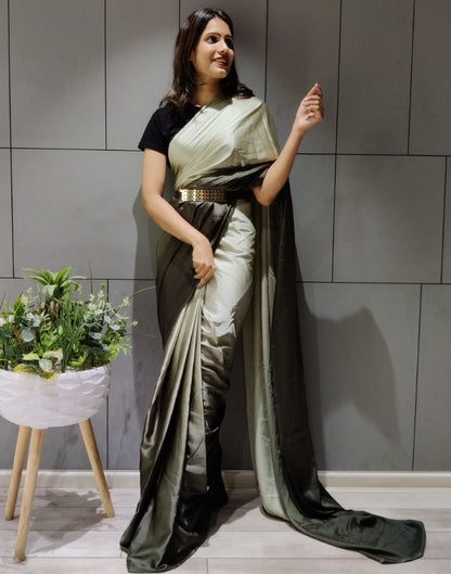 Multi shade booming silk ready to wear stylist saree