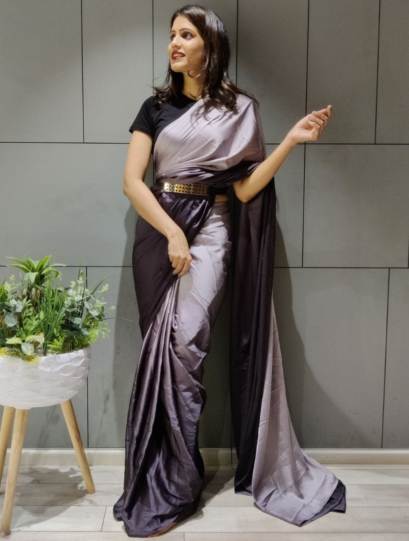 Multi shade booming silk ready to wear stylist saree