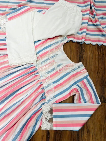 Multicolor american crepe digital printed kurti