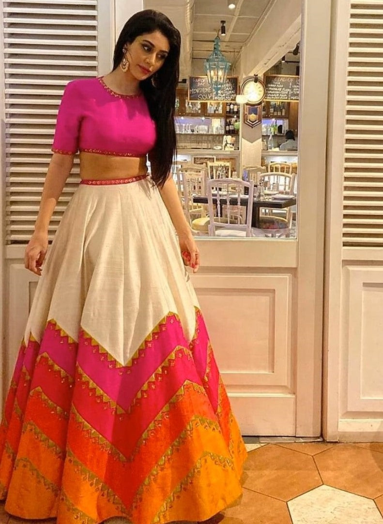 Multicolor printed beautiful ceremonial lehengha choli