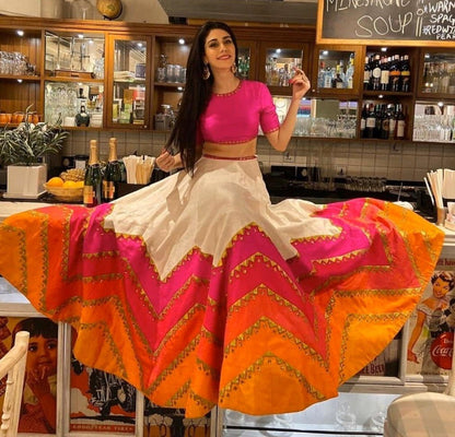 Multicolor printed beautiful ceremonial lehengha choli