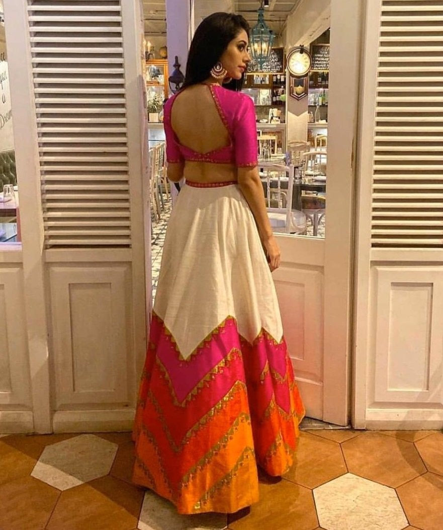 Multicolor printed beautiful ceremonial lehengha choli