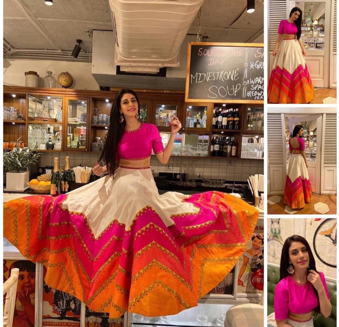 Multicolor printed beautiful ceremonial lehengha choli