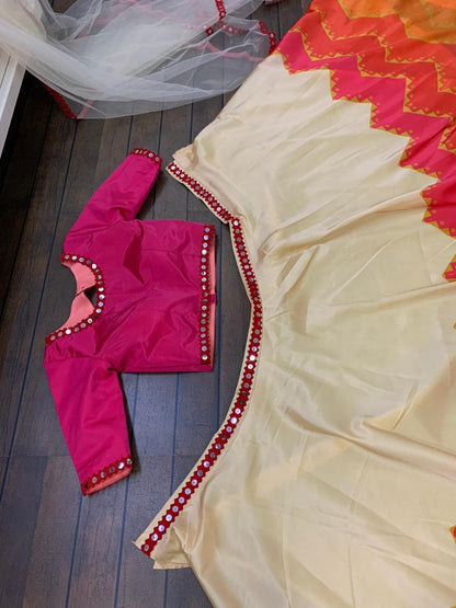 Multicolor printed beautiful ceremonial lehengha choli