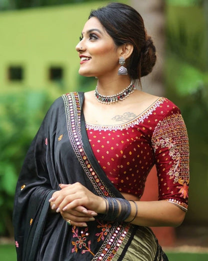 Multicolor printed gujarati garba navratri lehenga chaniya choli