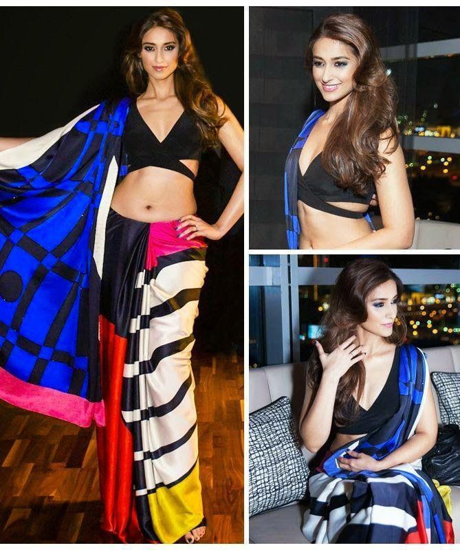 Multicolor printed ultra satin fancy saree