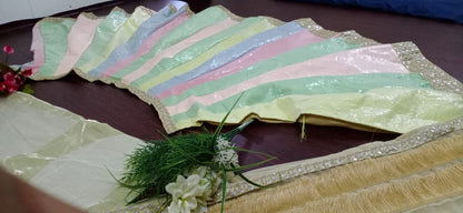 Multicolor satin banglory fully sequence work lehenga choli