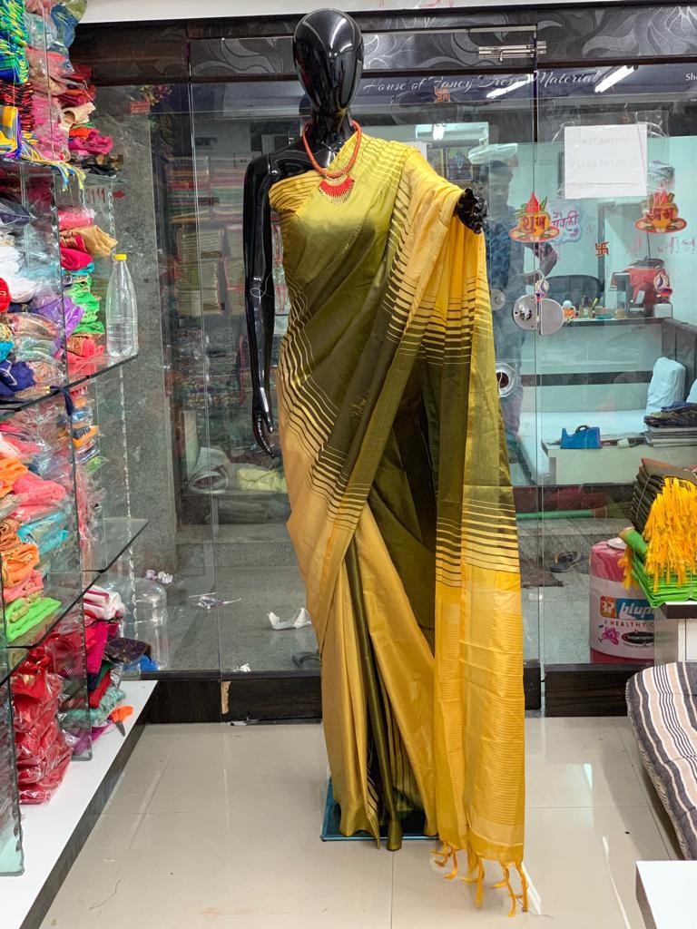multicolor soft silk saree