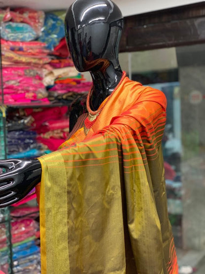 multicolor soft silk saree