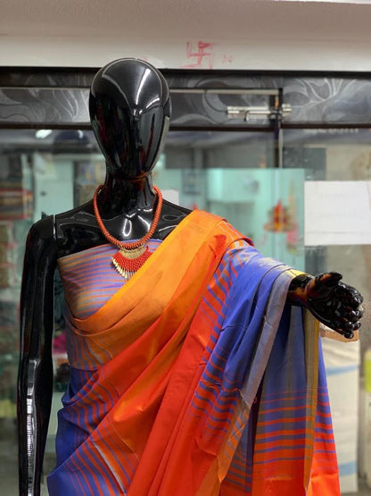 multicolor soft silk saree