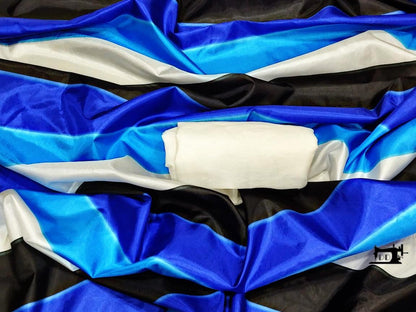 Multicolor strip paper silk saree