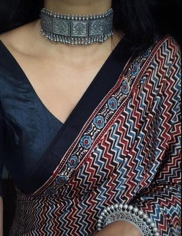 Multicolour semi chanderi linen digital printed saree