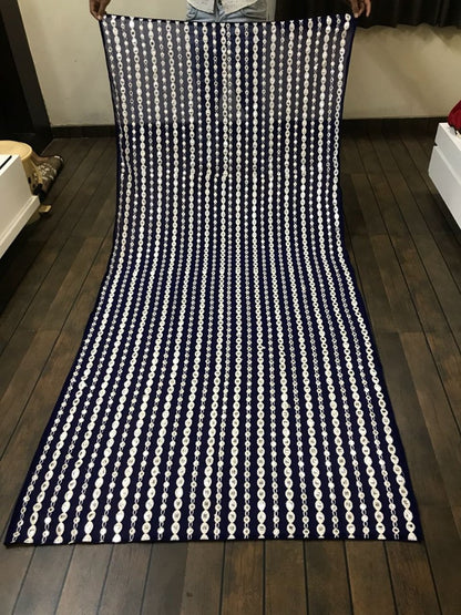 navy blue heavy tapeta silk partywear gown