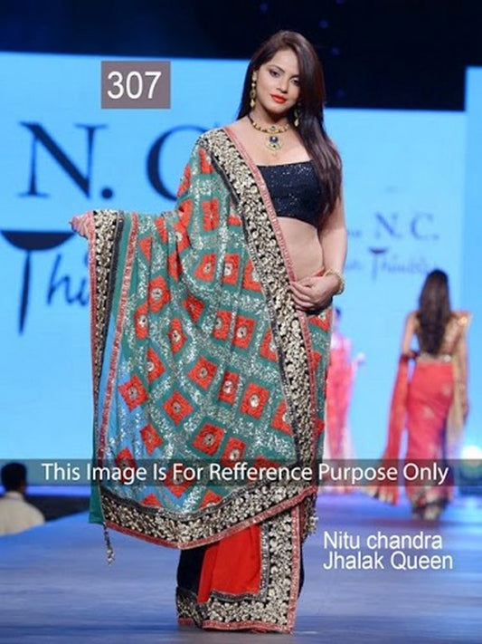 NITU CHANDRA JHALAK QUEEN BLACK SAREE