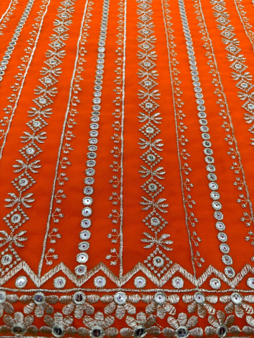 Orange punjabi dhoti suit