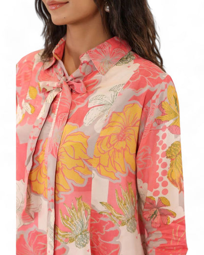 Stylish muslin floral printed co ord set