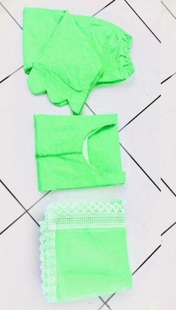 Parrot green cotton suit