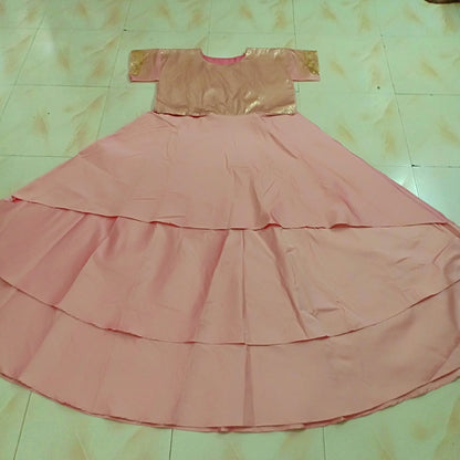 peach tapeta silk embroidered sequence work gown