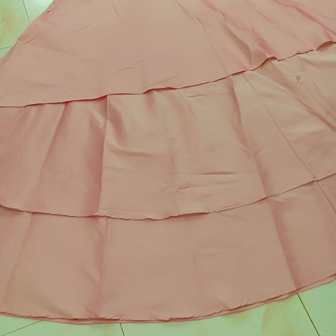 peach tapeta silk embroidered sequence work gown