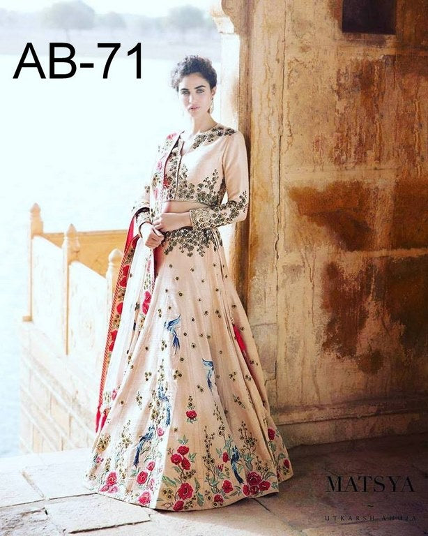 Pinalika designed White heavy embroidered Superb lehenga