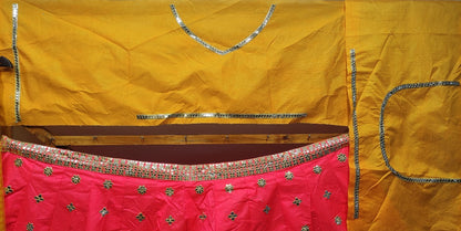 Pink banglori silk paper work wedding lehenga choli