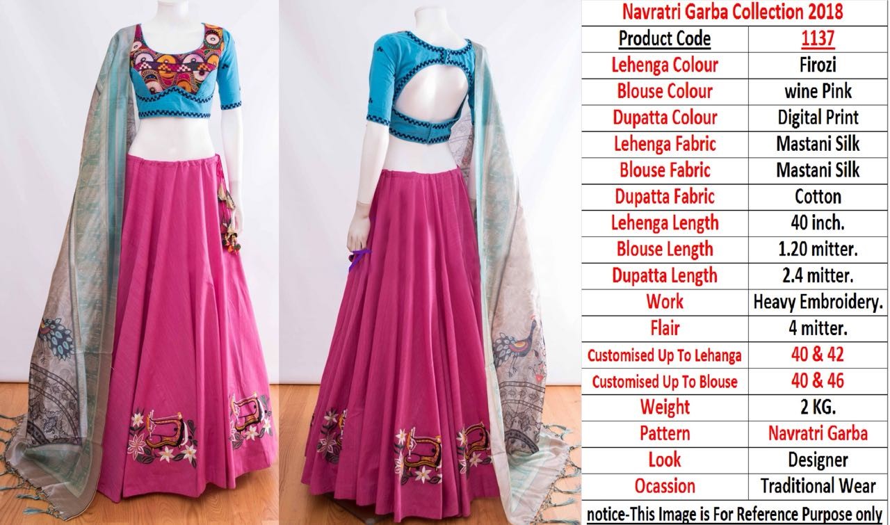 pink mastani silk embroidered navratri special lehenga choli