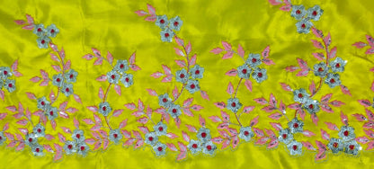 Pista green soft net multi layer lehenga with embroidered crop top